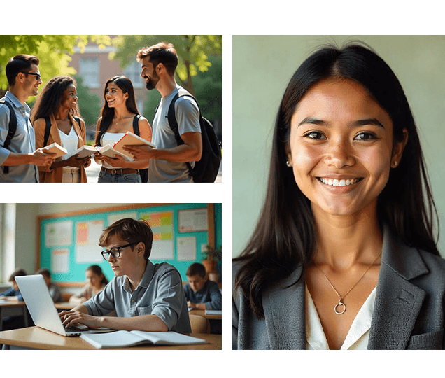 Students learning on TeacherCool platform